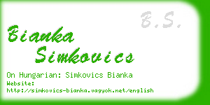 bianka simkovics business card